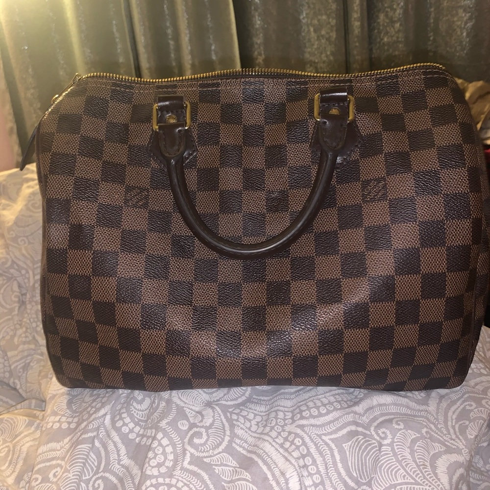 SOLD-LOUIS VUITTON DAMIER EBENE SPEEDY 30
